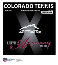 WINTER 2009 - the Colorado Tennis Association