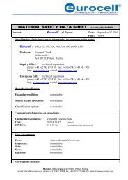 eurocell® material safety data sheet - Europerl