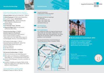 10.07., 18.00-19.00 Uhr - Verbund Katholischer Kliniken DÃ¼sseldorf