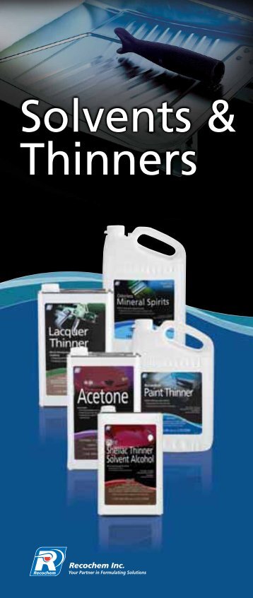 Solvents and Thinners Brochure