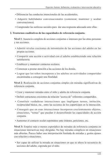 Espectro Autista: definición, evaluación e intervención educativa