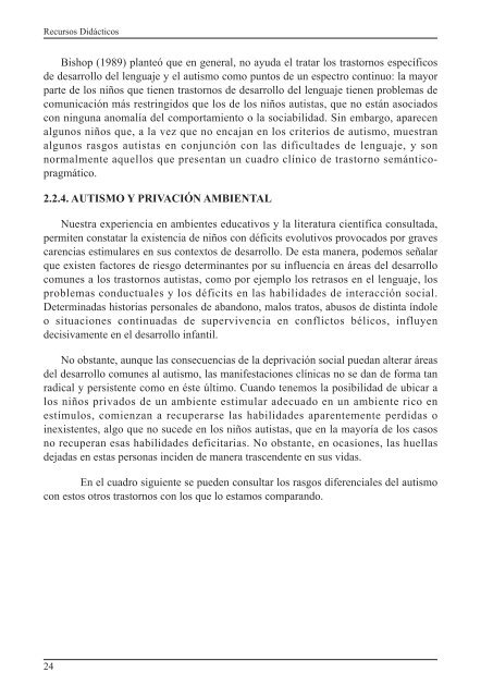 Espectro Autista: definición, evaluación e intervención educativa