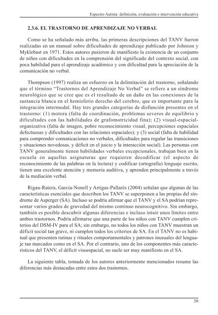 Espectro Autista: definición, evaluación e intervención educativa