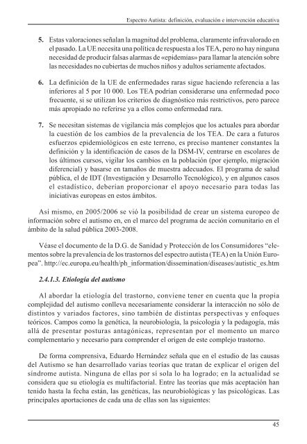 Espectro Autista: definición, evaluación e intervención educativa