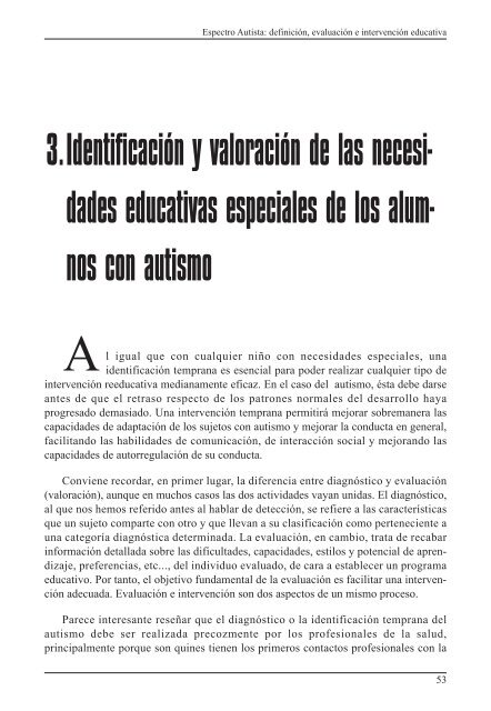 Espectro Autista: definición, evaluación e intervención educativa