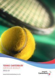 Tennis Canterbury Interclub Handbook 2012/2013