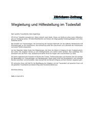 Wegleitung und Hilfestellung im Todesfall