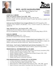 Hon. Alex Saldamando Resume - ADR Services, Inc.