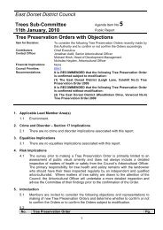 Tree Preservation Orders with Objections