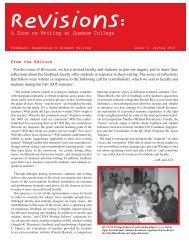 A Zine on Writing at Queens College - Center for the Biology of ...