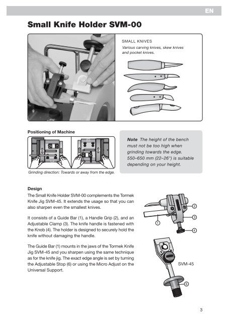 PDF Instruction Small Knife Holder SVM-00 - Tormek