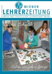 Leben verstehen lernen - Christliche Lehrerschaft Wiens