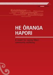 He Oranga Hapori: A model for raising Maori ... - Te Puni Kokiri