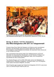 WSU-Delegierten-JHV 2011 im Telegrammstil