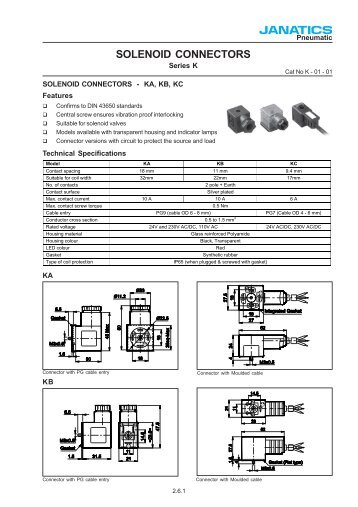 Solenoid Connectors - Janatics