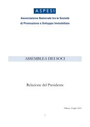 La relazione del Presidente uscente Federico Filippo Oriana - Aspesi