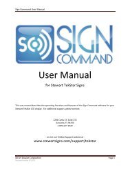 Sign Command User Manual - J.M. Stewart Signs