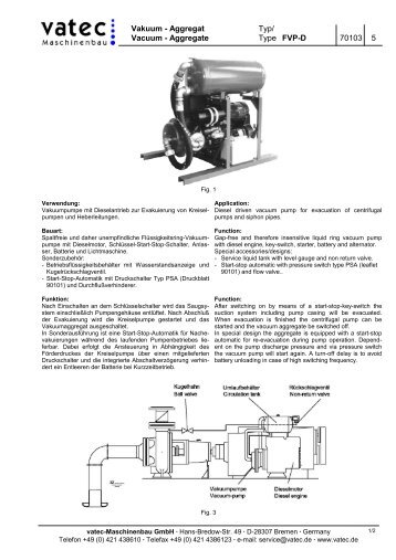 Vacuum - Aggregate Type FVP-D 70103 5 - vatec Maschinenbau ...