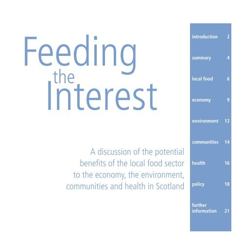 Feeding the Interest - Community Food and Health