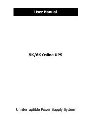 5K/6K Online UPS Uninterruptible Power Supply System ... - Voltron