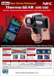 デジタルカメラ Thermo Shot TYPE F30S #2305 Thermo Shot F30 Series / F20 : Specifications | Infrared