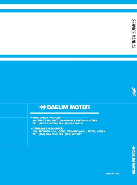 Daelim S4 50cc Service Manual - Mojo