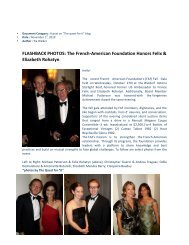 Press Review Gala 2010 - French-American Foundation