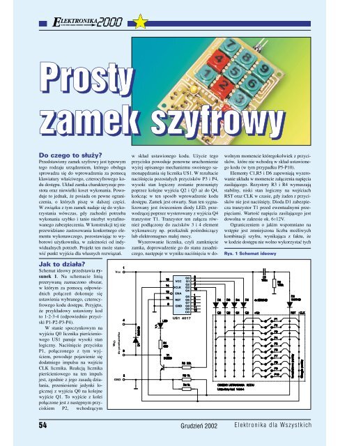 Prosty zamek szyfrowy (285KB) - Elportal