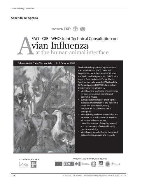 FAO-OIE-WHO Joint Technical Consultation on Avian Influenza at ...