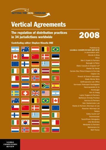 Getting the Deal Through. Vertical Agreements 2008. Latvia chapter