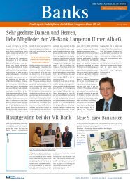 Ausgabe 1 / 2013 - VR-Bank Langenau-Ulmer Alb eG