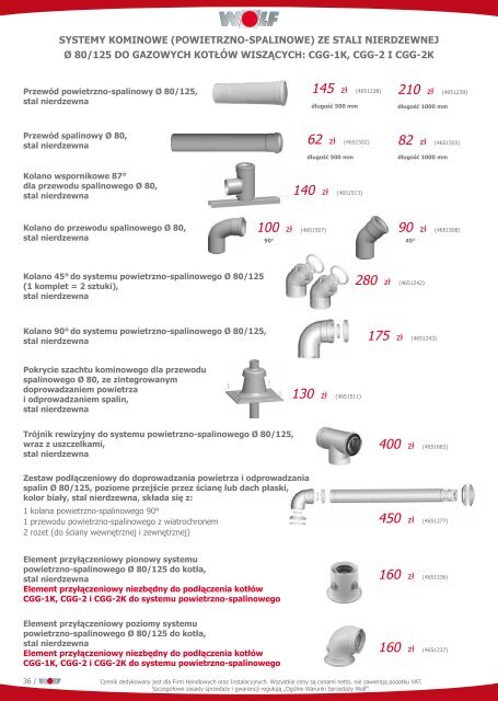 Wolf cennik kotÃ…Â‚y gazowe olejowe centrale kondensacyjne ... - Polmark