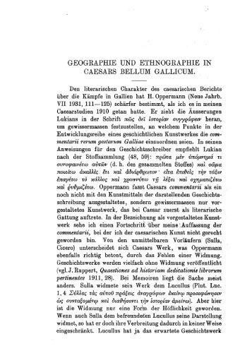 geographie und ethnographie in caesars bellum gallicum.