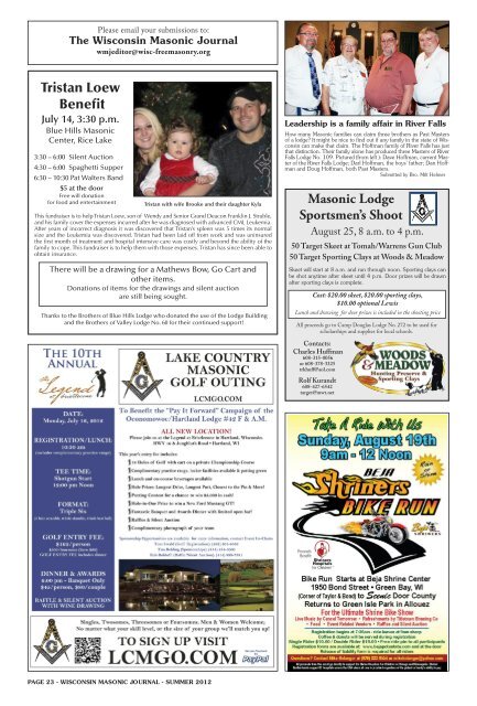 Masonic Journal - Freemasons of Wisconsin