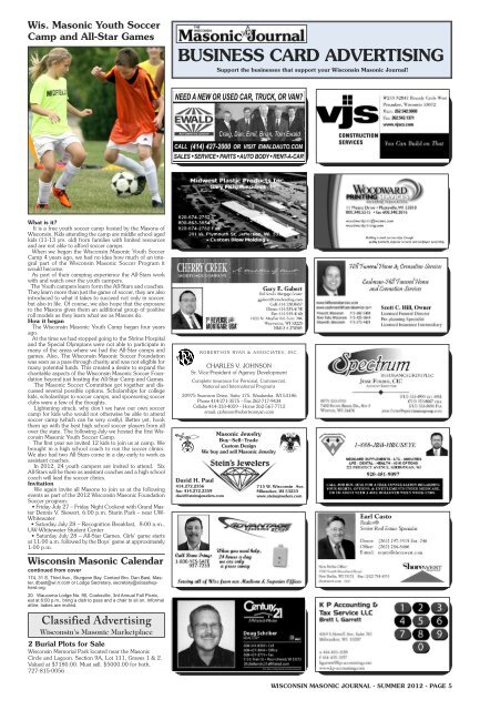 Masonic Journal - Freemasons of Wisconsin