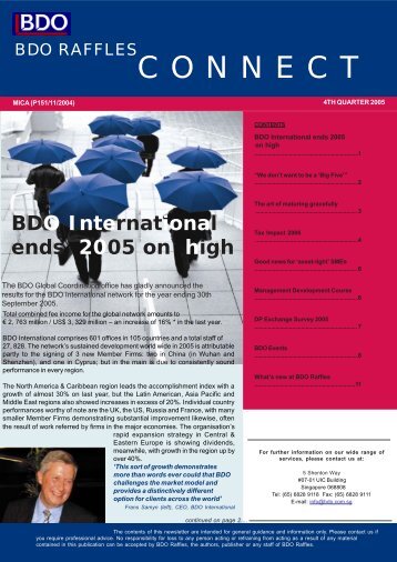 BDO Newsletter nov 2005 - BDO Raffles