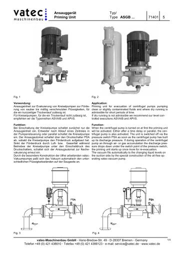 Priming Unit Type ASGB ... 71401 5 - vatec Maschinenbau GmbH