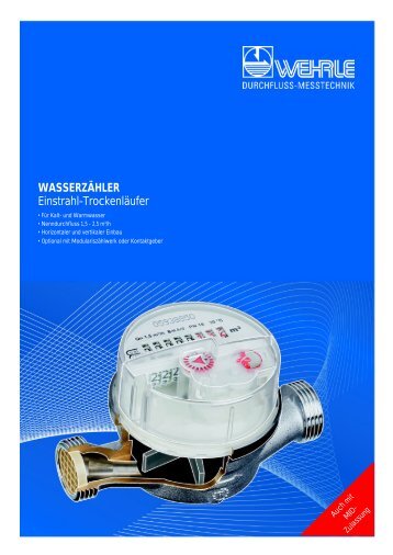 WASSERZÄHLER Einstrahl-Trockenläufer - Wehrle