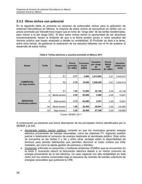 Programa de Fomento de Sistemas Fotovoltaicos en MÃ©xico