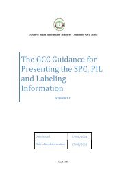 The GCC Guidance for Presenting the SPC, PIL and Labeling ...