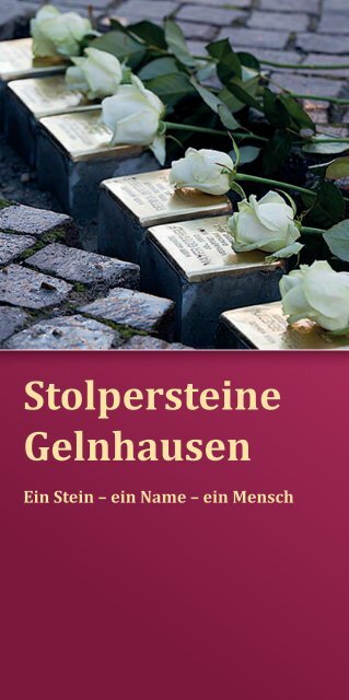 ein Name â€“ ein Mensch - Stolpersteine Gelnhausen
