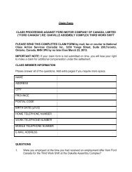 to Read Claim Form - Class Action