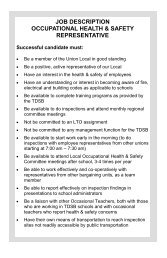 job description occupational health & safety representative - Toronto ...