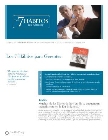 Taller Los 7 Hábitos para Gerentes - Amcham