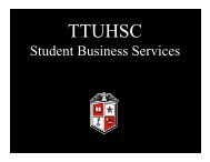 Student Business Services - Texas Tech University Health Sciences ...