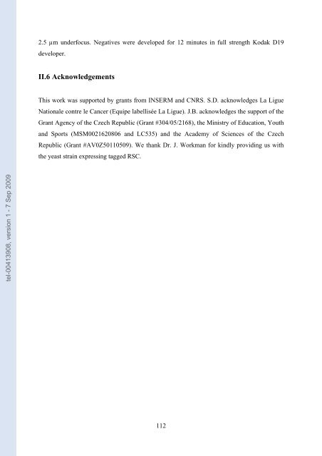 Etudes sur le mécanisme de remodelage des nucléosomes par ...