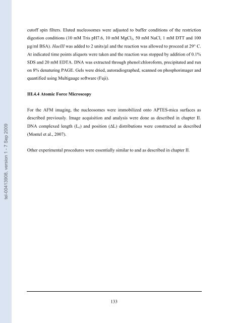 Etudes sur le mécanisme de remodelage des nucléosomes par ...