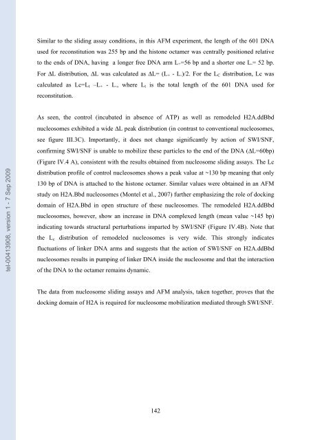 Etudes sur le mécanisme de remodelage des nucléosomes par ...