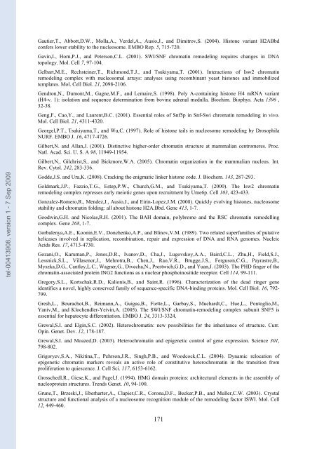 Etudes sur le mécanisme de remodelage des nucléosomes par ...