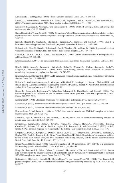 Etudes sur le mécanisme de remodelage des nucléosomes par ...